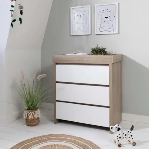 JALEH – White & Oak Brown Stash Changing Table
