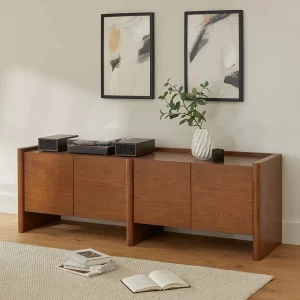 OLSEN – Round leg Medium Brown Color Side Board